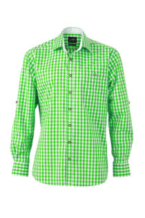 Men's Traditional Shirt - grün/weiß