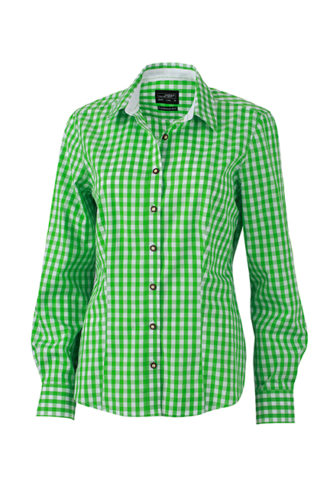 Ladies' Traditional Shirt - grün/weiß
