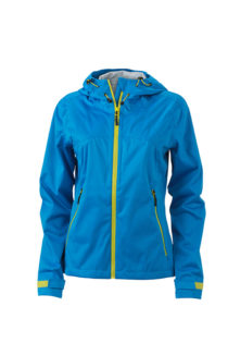 Ladies Outdoor Jacket - aqua/acid yellow