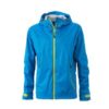 Mens Outdoor Jacket - aqua/acid yellow