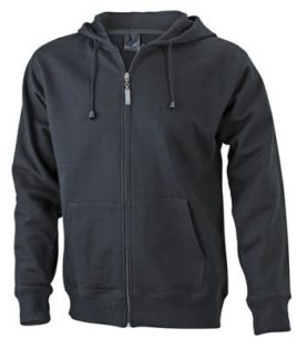 Mens Hooded Jacket James & Nicholson - black