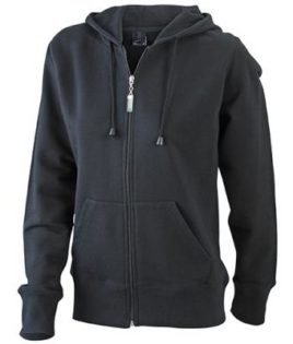 Ladies Hooded Jacket James & Nicholson - black