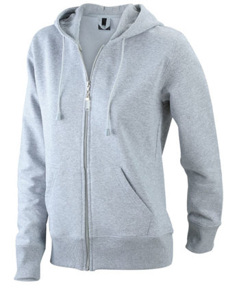 Ladies Hooded Jacket - grey heather