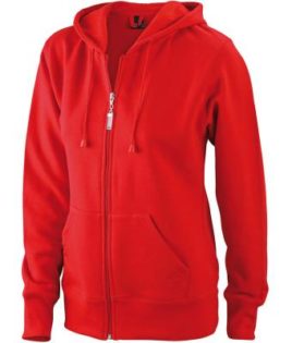 Ladies Hooded Jacket - red