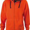 Mens Lifestyle Zip Hoody - dark-orange/navy