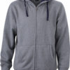 Mens Lifestyle Zip Hoody - grey-melange/navy