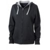 Ladies Lifestyle Zip-Hoody - black/greyheather