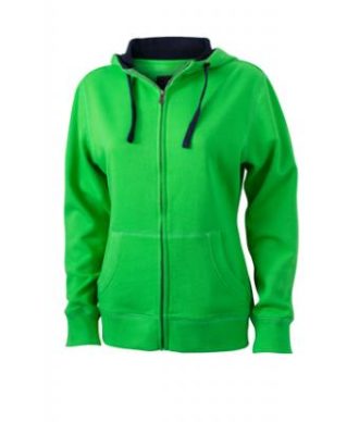 Ladies Lifestyle Zip-Hoody - green/navy