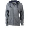 Ladies Lifestyle Zip-Hoody Ladies Lifestyle Zip-Hoody - grey-melange/navy