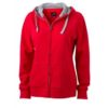 Ladies Lifestyle Zip-Hoody - red/grey heather