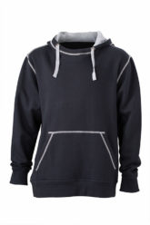 Mens Lifestyle Hoody - black/grey heather