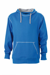 Mens Lifestyle Hoody - cobalt/grey heather