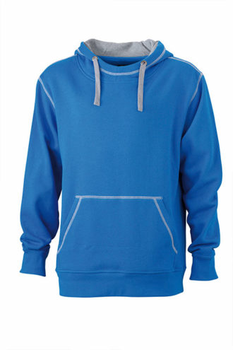 Mens Lifestyle Hoody - cobalt/grey heather