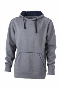 Mens Lifestyle Hoody - grey melange/navy