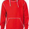 Mens Lifestyle Hoody - red/grey heather