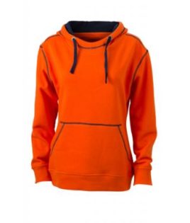 Ladies Lifestyle Hoody - dark orange/navy