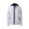 Ladies Hooded Jacket - white/navy