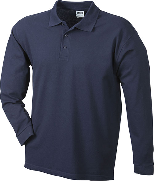 Werbeartikel Poloshirt Langarm Heavy - navy