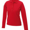 Damen Werbeartikel Poloshirt Langarm Elastic - red