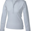 Damen Werbeartikel Poloshirt Langarm Elastic - white