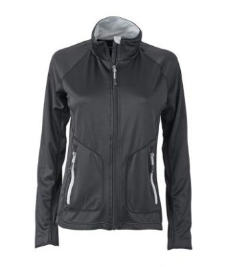 Ladies Basic Fleece Jacket - black/silver