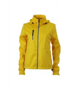 Ladies Maritime Jacket James & Nicholson - sun yellow / navy / white