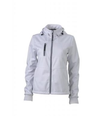 Ladies Maritime Jacket James & Nicholson - white / white / navy