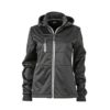 Ladies Maritime Jacket James & Nicholson - black / black / white