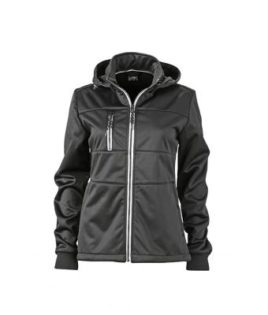 Ladies Maritime Jacket James & Nicholson - black / black / white