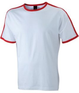 Mens Flag T James & Nicholson - white/red