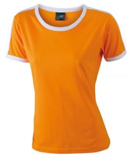 Ladies Flag T James & Nicholson - orange/white