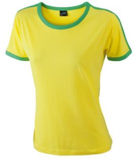 Ladies Flag T James & Nicholson - yellow/frog