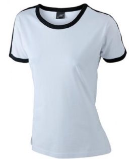 Ladies Flag T James & Nicholson - white/black