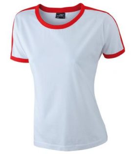 Ladies Flag T James & Nicholson - white/red