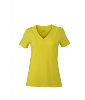 Ladies Stretch V T James & Nicholson - yellow