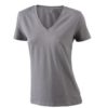 Ladies Stretch V T James & Nicholson - charcoal