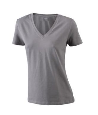 Ladies Stretch V T James & Nicholson - charcoal