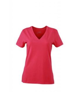 Ladies Stretch V T James & Nicholson - pink