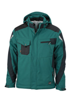 Craftsmen Softshell Jacket James & Nicholson - dark green/black