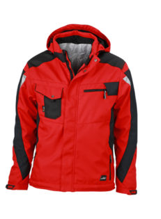 Craftsmen Softshell Jacket James & Nicholson - red/black