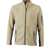 Mens Workwear Fleece Jacket James & Nicholson - stone/black