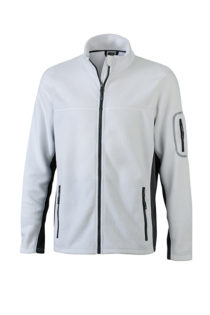 Mens Workwear Fleece Jacket James & Nicholson - white/carbon