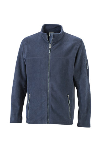 Mens Workwear Fleece Jacket James & Nicholson - navy/navy