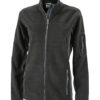 Ladies Workwear Fleece Jacket James & Nicholson - black/carbon