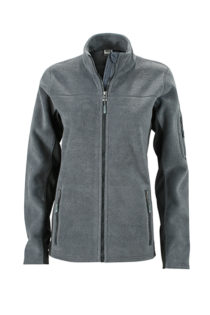 Ladies Workwear Fleece Jacket James & Nicholson - carbon/black