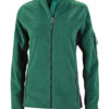 Ladies Workwear Fleece Jacket James & Nicholson - dark green/black