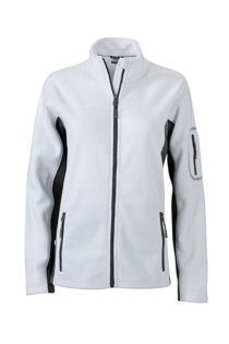 Ladies Workwear Fleece Jacket James & Nicholson - white/carbon