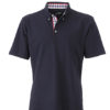 Mens Plain Polo James & Nicholson - navy/red navy white