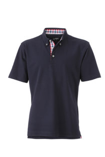 Mens Plain Polo James & Nicholson - navy/red navy white