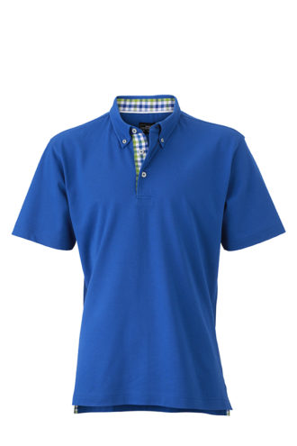 Mens Plain Polo James & Nicholson - royal/blue green white